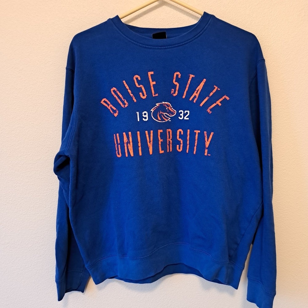 Top of the World Boise State University Broncos Sweatshirt Blue Orange Large